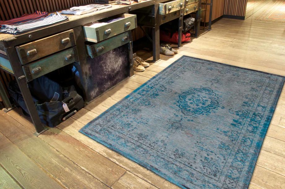 Louis De Poortere preproga LX 8255 Fading World Medaillon Grey Turquoise interior 2