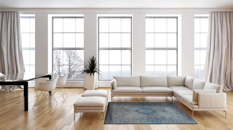 Louis De Poortere preproga LX 8255 Fading World Medaillon Grey Turquoise interior