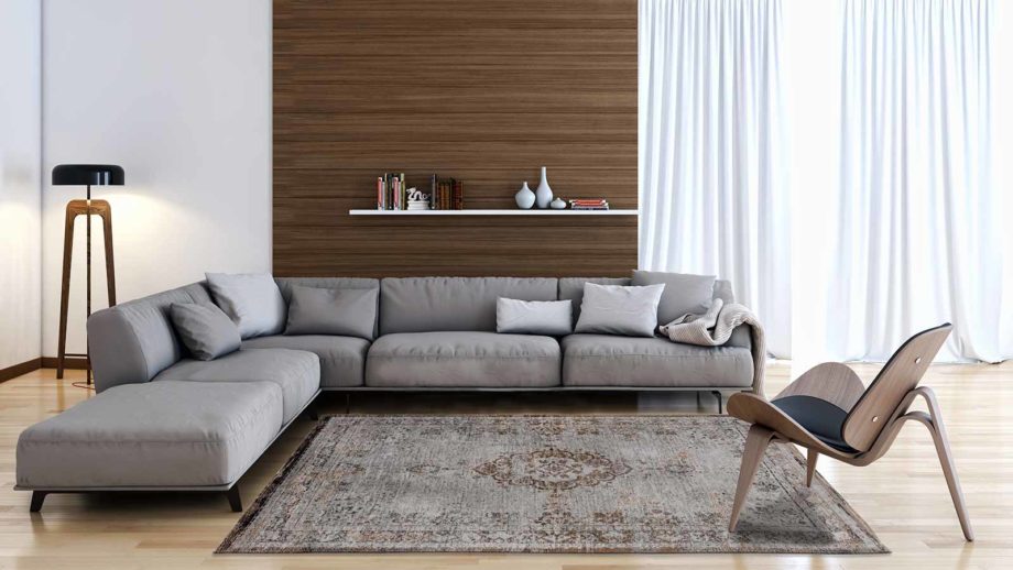 Louis De Poortere preproga LX 8257 Fading World Medaillon Grey Ebony interior
