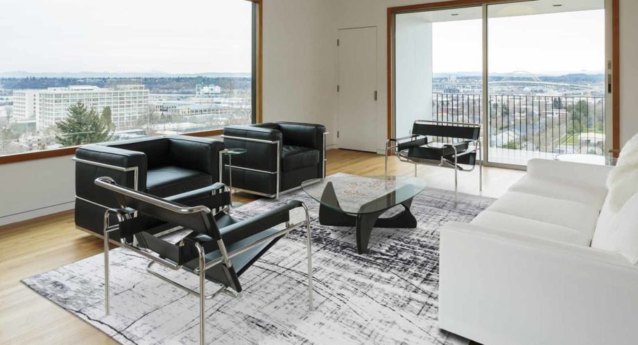 Louis De Poortere preproga LX 8926 Mad Men Griff Metro Black and White interior