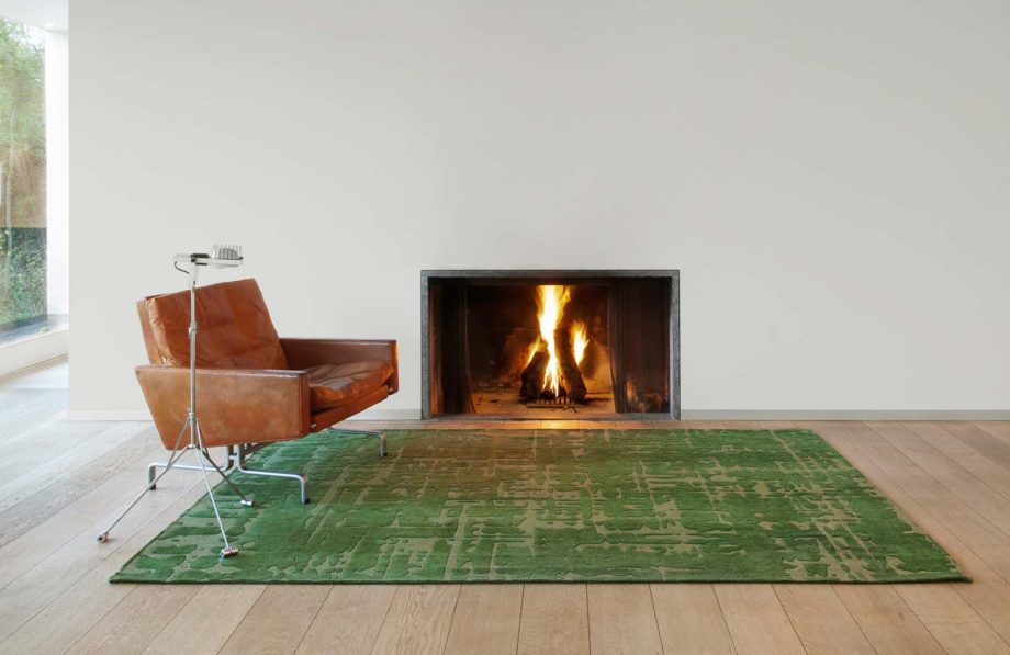 Louis De Poortere preproga LX 9202 Structures Baobab Perrier Green interior 1