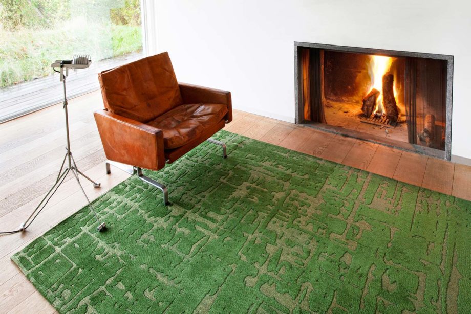 Louis De Poortere preproga LX 9202 Structures Baobab Perrier Green interior 3