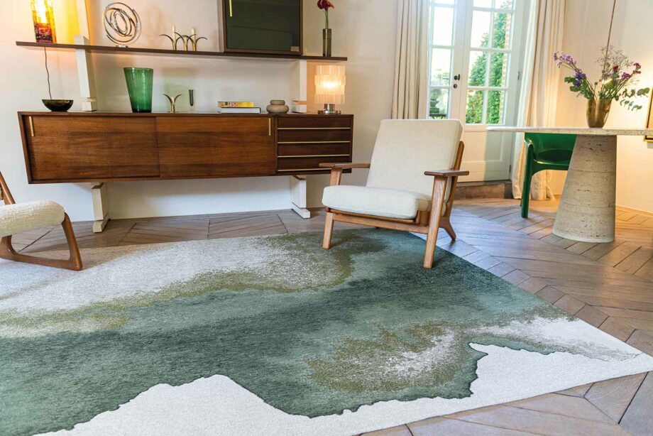 Louis De Poortere preproga Meditation Lagoon 9331 PLAM GREEN interior 2