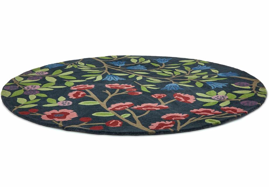Sanderson Foraging Indigo 146618 D round