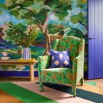 Harlequin Sherbet Stripe Emerald Amber 144417 interior A