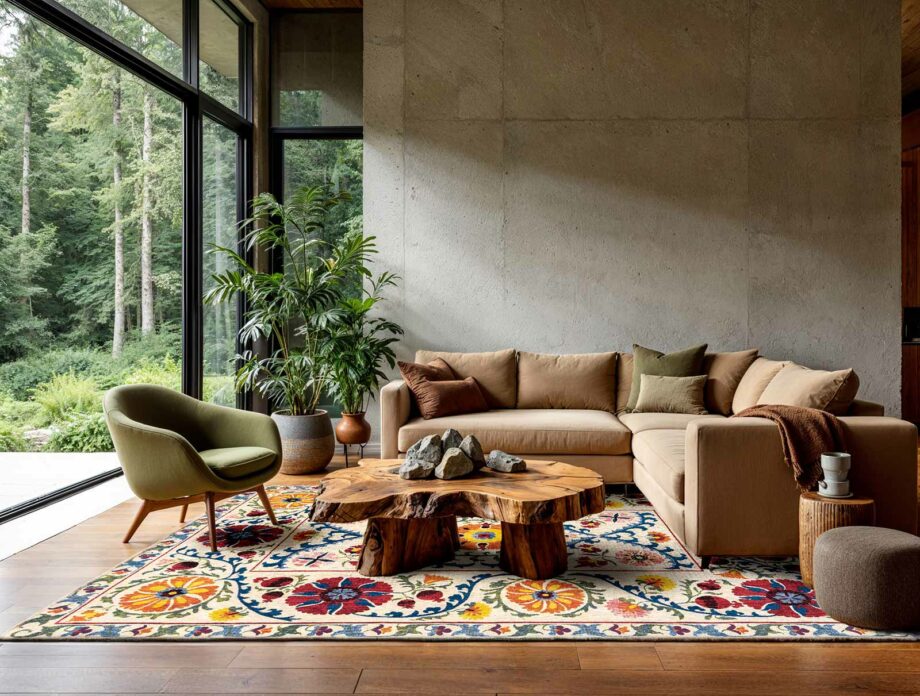 Louis De Poortere preproga Antiquarian Suzani 9728 Origine Ambiance