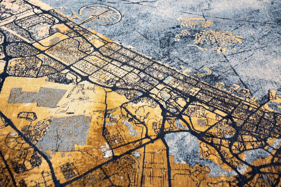 Louis De Poortere preproga Cities Dubai 9698 Gold Sea zoom 4