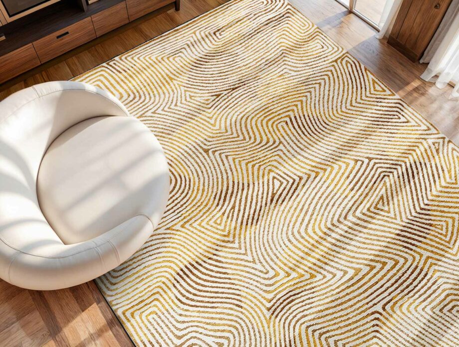 Louis De Poortere preproga Meditation Coral 9799 Coral Yellow Hippy Ambiance1