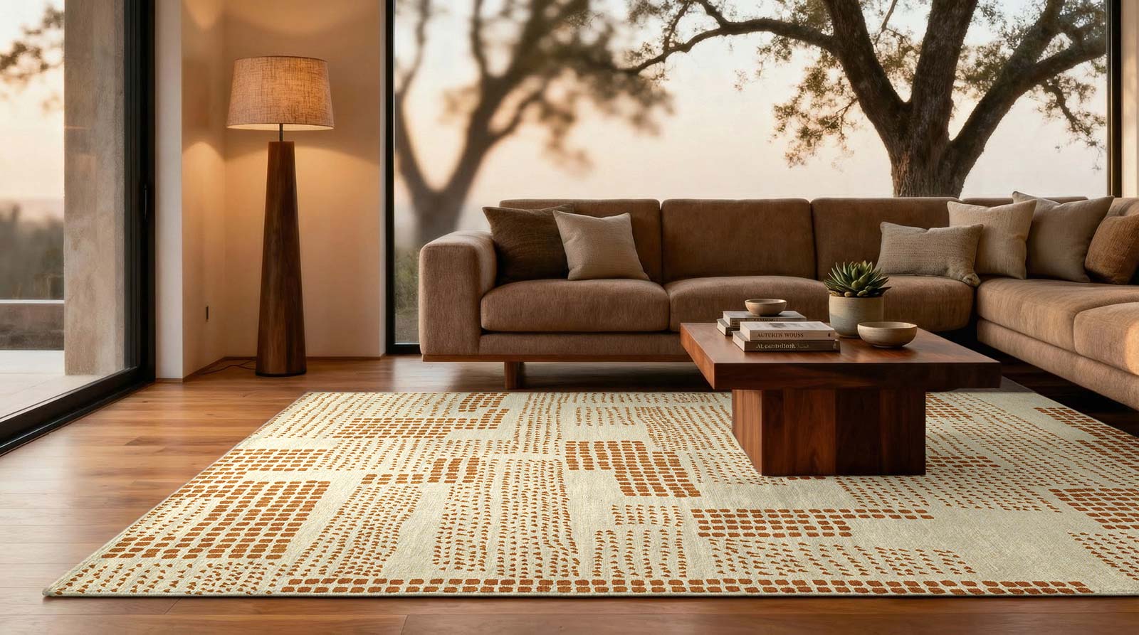 Louis De Poortere preproga Craft 2079 Zen Garden Dryed Banana interior 2